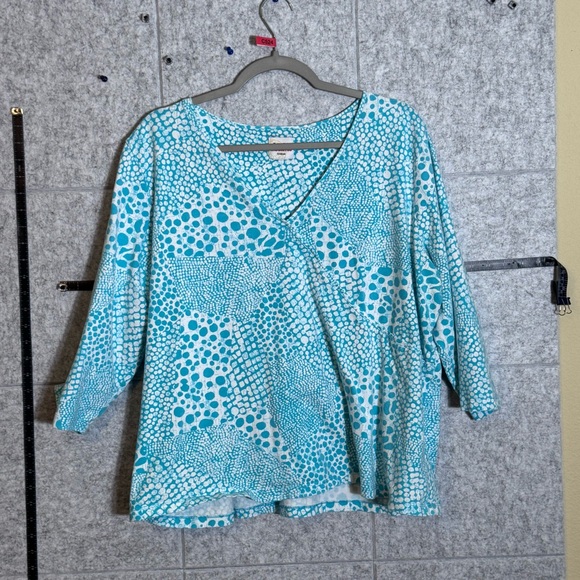 Ruby Rd. Tops - Women's Blue Patterned Top